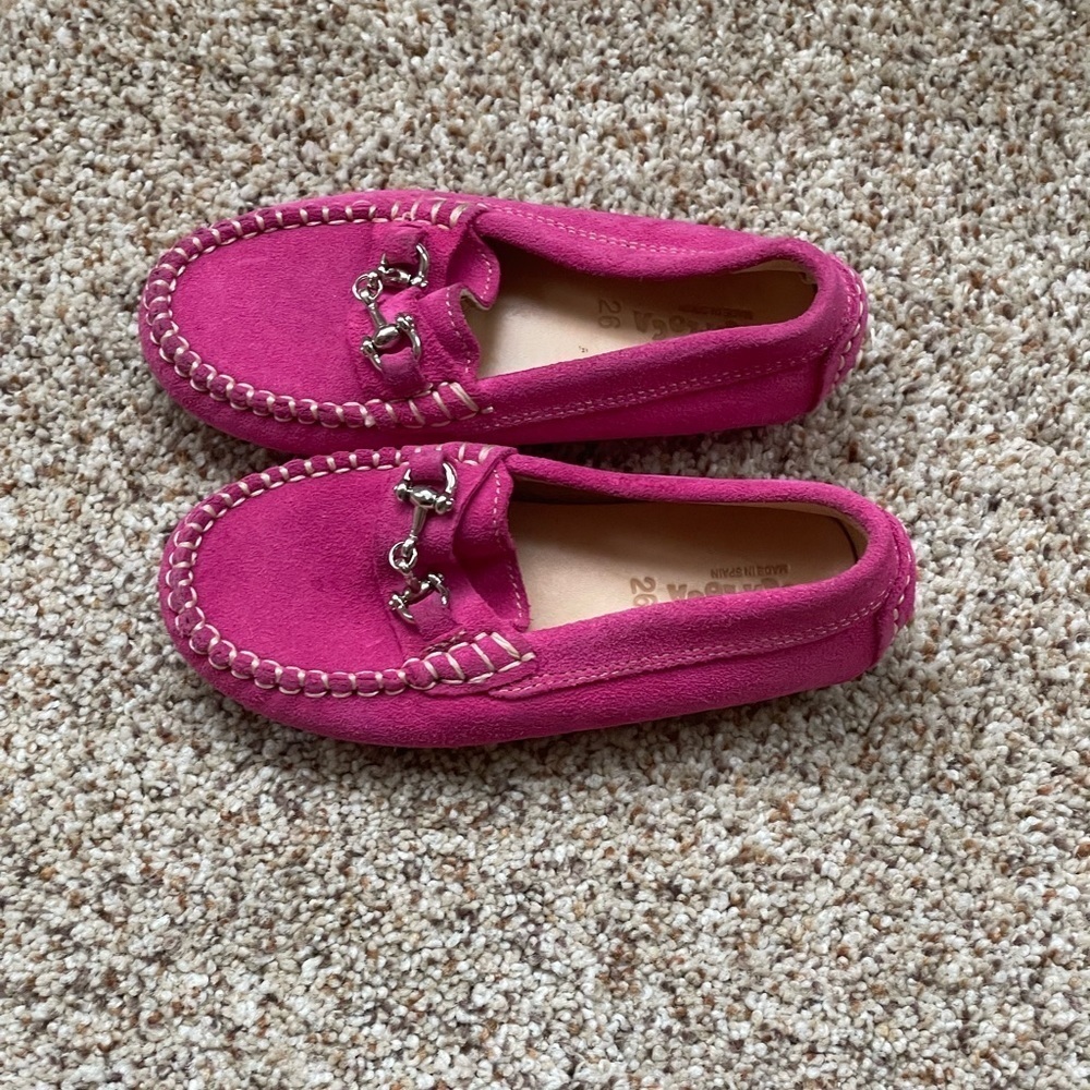 Oca Loca Pink Suede Girls Shoes Size 26 - Picture 5 of 7